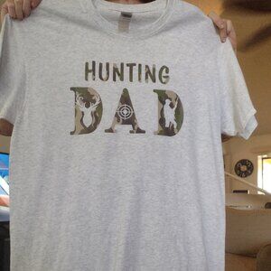 Men's hunting themed large short-sleeve T-shirt new